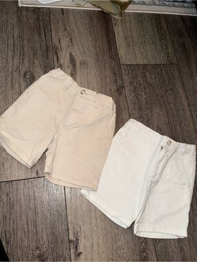 Gymboree boys  Beige and White Skort Shorts Duo